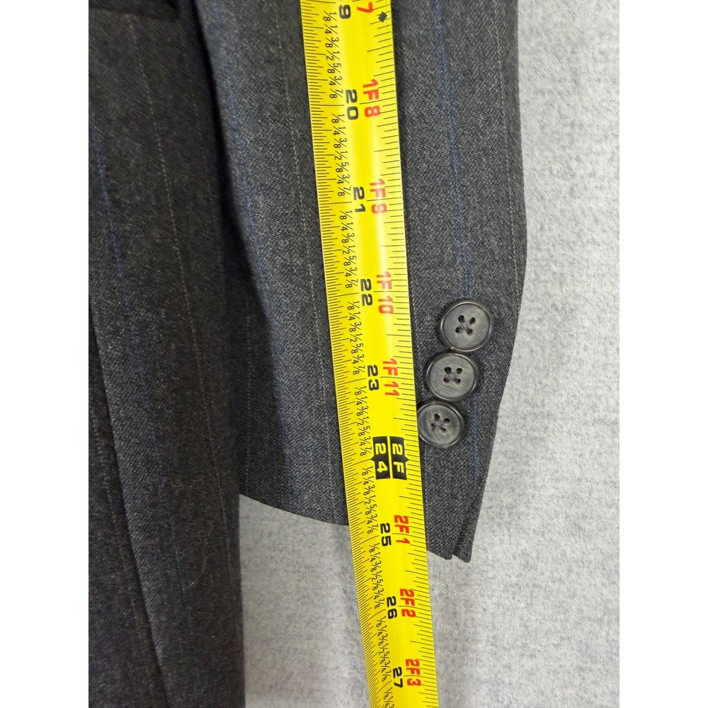 Christian Dior Monsieur Vintage 2pc Suit 40R 31x30 Gray Pinstripe Wool USA Made - Picture 7 of 15